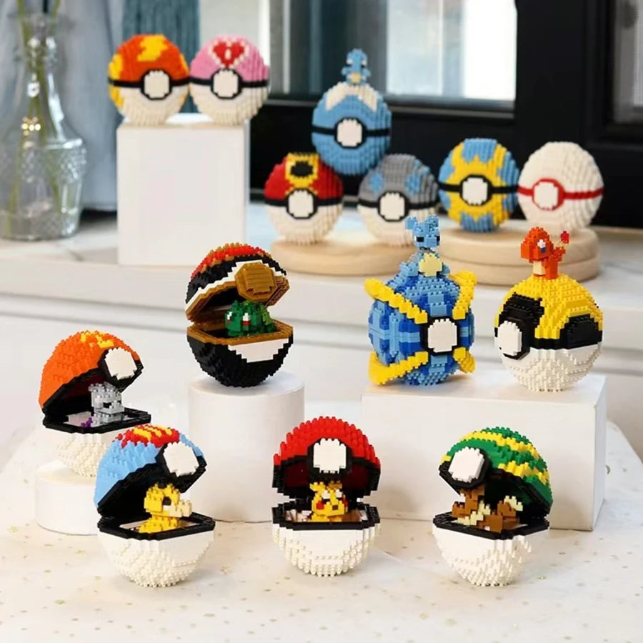 Pokémon – Pikachu na Pokébola – Mini Blocos de Montar