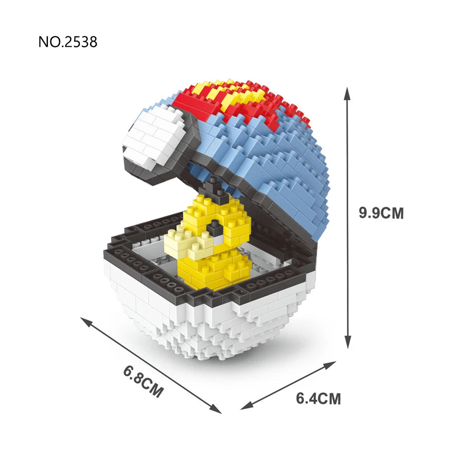 Pokémon – Pikachu na Pokébola – Mini Blocos de Montar