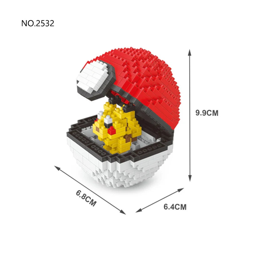Pokémon – Pikachu na Pokébola – Mini Blocos de Montar