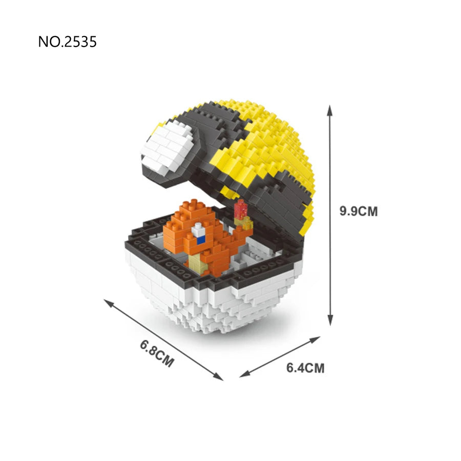 Pokémon – Pikachu na Pokébola – Mini Blocos de Montar