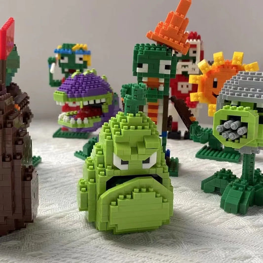Coleção 28 Estilos – Mini Blocos de Plantas vs Zumbies