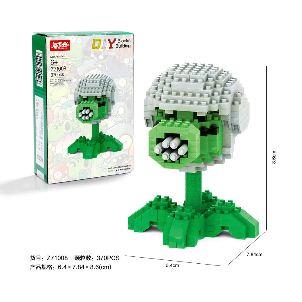Coleção 28 Estilos – Mini Blocos de Plantas vs Zumbies