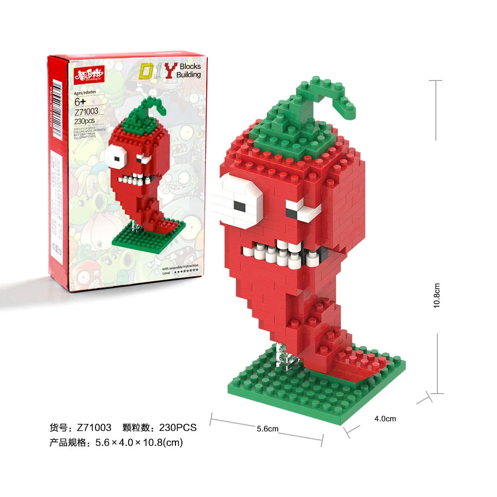 Coleção 28 Estilos – Mini Blocos de Plantas vs Zumbies
