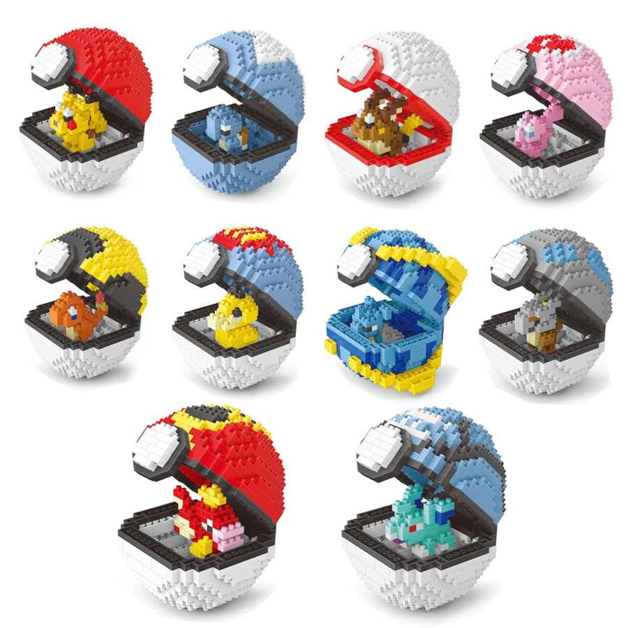 Pokémon – Pikachu na Pokébola – Mini Blocos de Montar