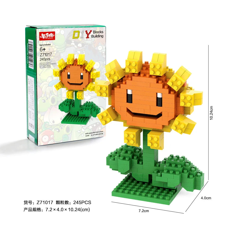 Coleção 28 Estilos – Mini Blocos de Plantas vs Zumbies